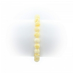 Браслет "Классика" янтарь светлый молочный (имитация) 8мм