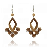 Серьги из сливы "Куст смородины" 