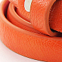 Ремень женский натуральная кожа, оранжевый 13мм, длина 105см