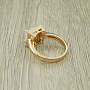 Кольцо "Фрезия" фианит "розовый кварц" размер 18