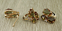 Комплект "Цефея", султанит, покрытие под золото, размер кольца 18, 19, 20