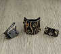 Комплект "Кайли" султанит покрытие под бронзу, размеры кольца: 17, 18, 19, 20