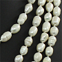 Бусы белый жемчуг, овальные неровные 8х12мм, оч. дл 200см Бусы белый жемчуг, овальные неровные 8х12мм, оч. дл 200см