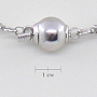 Колье и браслет "Принцесса" жемчуг белый со вставками "хрусталь", короткие 45см.