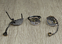 Комплект "Триса" султанит покрытие под бронзу, размеры кольца: 17, 18, 19, 20