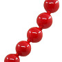 Комплект Бусы, браслет и серьги коралл красный (имитация), круглые 10мм, короткие 50см