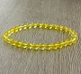 Цитрин желтый подкрашенный (имитация) 6мм, браслет "Классика" длина 17см