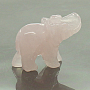 Фигурка слон 4,6см кварц розовый