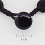 Ожерелье агат серый "Амазония", круглые 17мм, короткое 50см