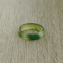 Агат зеленый кольцо 6мм, размер кольца: 17