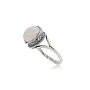 Комплект "Облако" кварц розовый, размер кольца 19