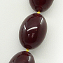 Бусы и браслет янтарь красный (имитация), зерно 16х23мм, средние 58см