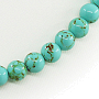 Бусы бирюза зеленая (имитация), круглые 8мм, короткие 45см без узелка Бусы бирюза зеленая (имитация), круглые 8мм, короткие 45см без узелка