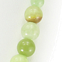Набор "Классика" оникс зеленый круглый бусы+браслет+серьги