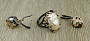 Комплект "Сеньорита" жемчуг барочный, черная с золотым оправа, размер кольца 20