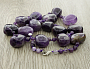 Аметист (Бразилия) лепестки через шарик "Лея" бусы 56см Аметист (Бразилия) лепестки через шарик "Лея" бусы 56см