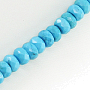 Бусы туркенит голубой, приплюснутые граненые 6мм, короткие 48см Бусы туркенит голубой, приплюснутые граненые 6мм, короткие 48см