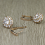 Серьги "Нега", фианит "хрусталь", покрытие под золото Серьги "Нега", фианит "хрусталь", покрытие под золото