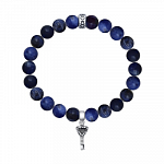 Браслет из серебра с дюмортьеритом