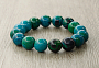 Браслет "Классика" 12мм хризоколла (имитация)