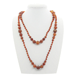 Сердолик (Ботсвана) бусы "Равновесие" длиной 140см