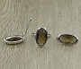 Комплект "Султан-65", султанит, покрытие родий, размеры кольца: 17, 18, 19, 20