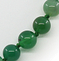Бусы агат зеленый, круглые 10мм, короткие 47см 