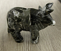 Бык мрамор черный 10см, 4"