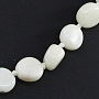 Бусы коралл белый натуральный, галтовка маленькая 8х10мм, короткие 46см
