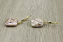 Серьги "Барокко" с розовым жемчугом и золотой швензой