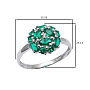 Кольцо "Николетта" серебро изумруд (синтетический) кварц Кольцо "Николетта" серебро изумруд (синтетический) кварц