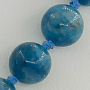 Апатит (Бразилия) бусы с голубым оттенком, круглые бусинки 8мм, короткие 55см