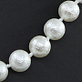 Бусы майорка белая матовая, круглые 10мм, короткие 45см