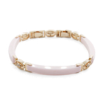 Браслет "Лили" из розовой керамики покрытие под золото