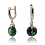 Комплект "Яна" (кулон+серьги) камень фианит "изумруд" 