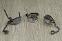Комплект "Триса" султанит покрытие под золото, размеры кольца: 17, 18, 19, 20
