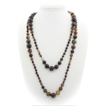 Сардоникс 6..14мм, бусы "Равновесие", длина 140см