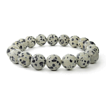 Яшма далматиновая (Мексика) 10мм, браслет "Классика" длина 17см