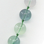 Бусы флюорит, круглые 8мм, короткие 50см