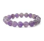 Браслет "Классика" 10мм аметист светлый (Бразилия), длина 17см