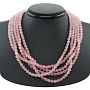 Колье кварц розовый "Леди", пять ниток, короткое 45см Колье кварц розовый "Леди", пять ниток, короткое 45см