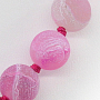 Бусы агат африканский розовый матовый, круглые 10мм, короткие 45см