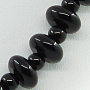 Бусы агат черный натуральный "Лина", кукуруза + шарики 4мм, короткие 45см