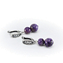 Серьги "Бруснички" чароит