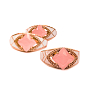 Комплект "Кэндис", фианит "розовый кварц", с покрытием под золото, размеры кольца:17, 18, 19, 20