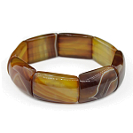 Браслет "Афродита" агат темный, длина 20см