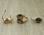 Комплект "Султан-45", султанит, покрытие под золото, размеры кольца: 17, 18, 19, 20