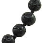 Бусы лава черная (Боливия), круглые 10мм, короткие 45см Бусы лава черная (Боливия), круглые 10мм, короткие 45см