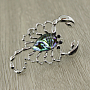 Брошь "Скопион-3" перламутр гелиотис