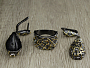Комплект "Улана" султанит покрытие под золото, размеры кольца: 17, 18, 19, 20